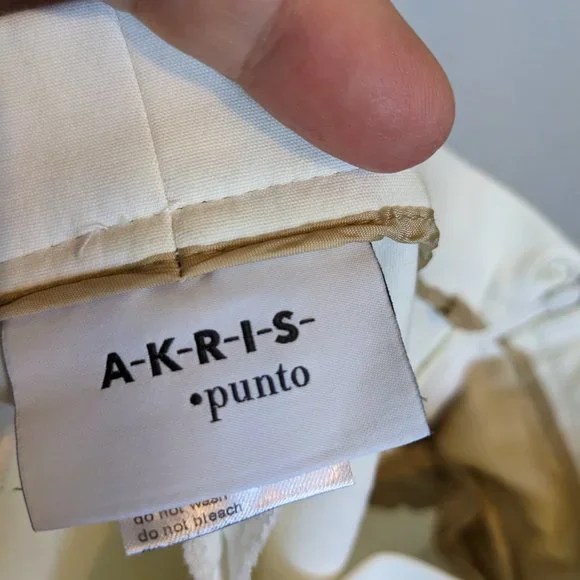 Cream Cropped Pants | 8 | EUC | Akris Punto Slim, but not skinny! - Picture 7 of 8